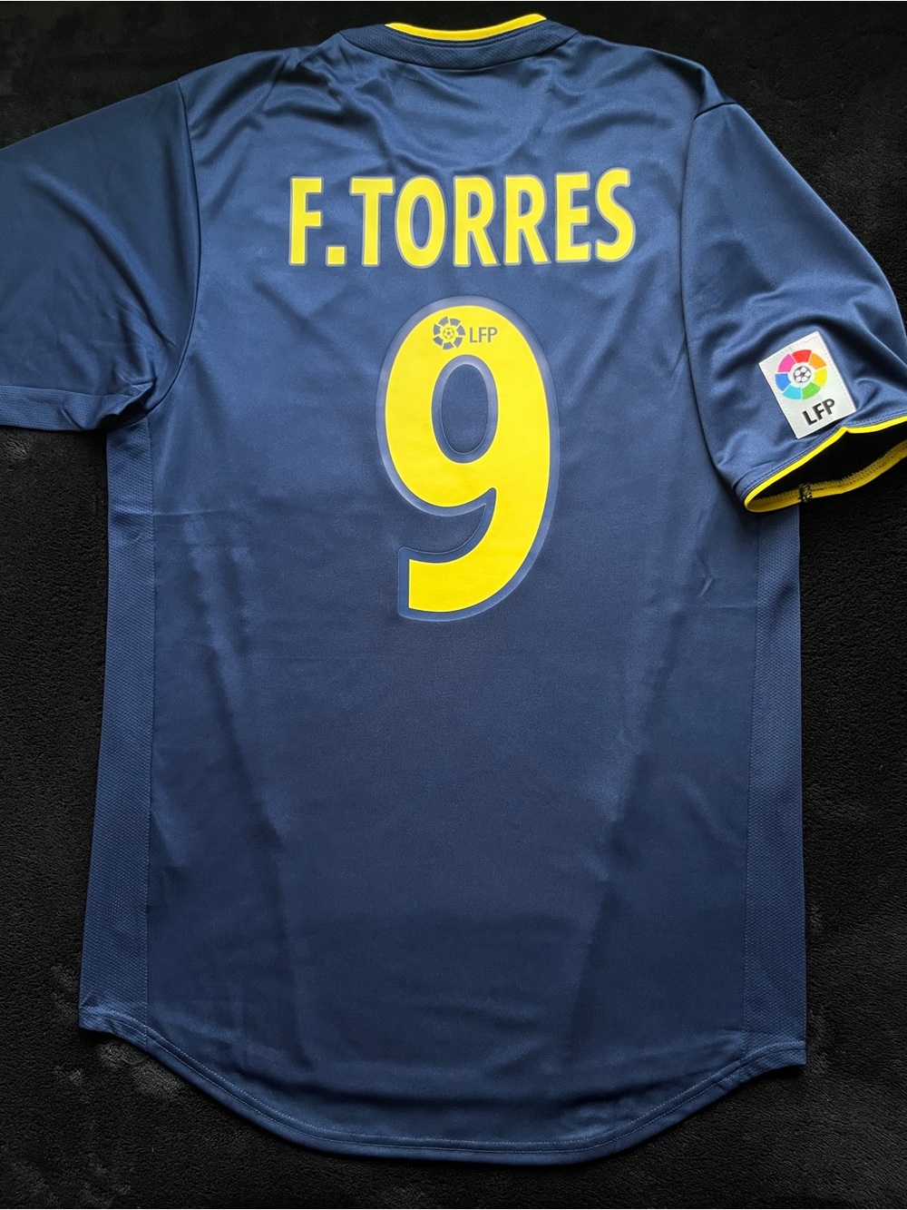 Torres #9 Atlético 2002/2003 Soccer Jersey Atletico Madrid Away Navy Blue